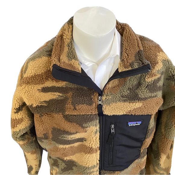 New with Tag Patagonia Retro X Kansa sky Deep Piling Camo full zip jacket  XXL - Picture 2 of 11